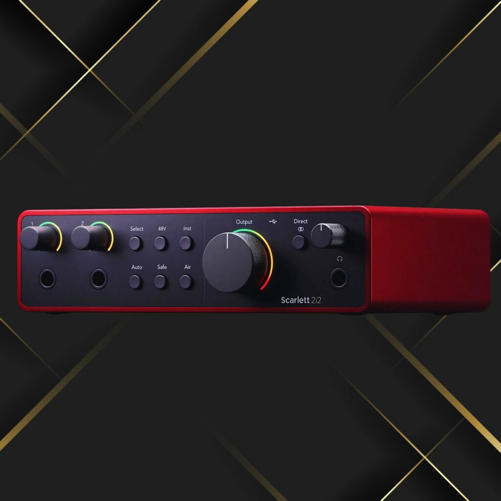 Interface-Focusrite-Scarlett-2i2-4th-Gen
